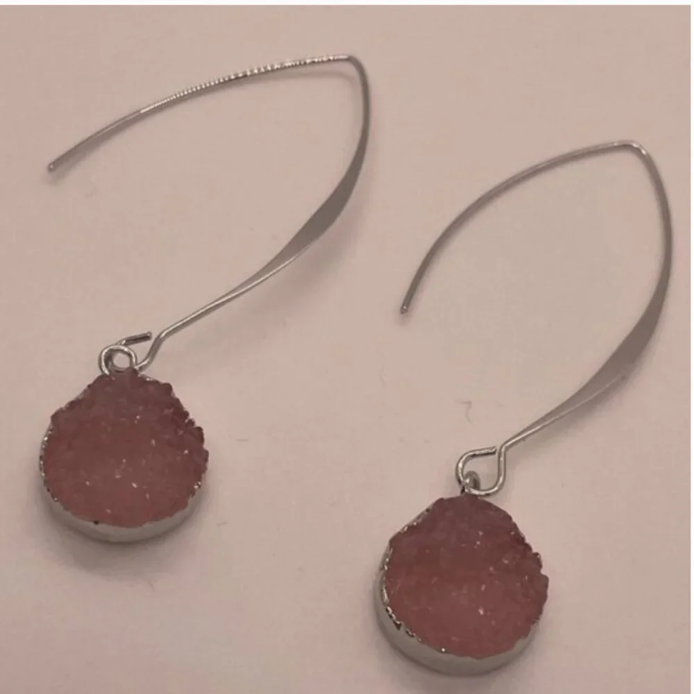 ⭐️❤️ FREE Stone Geo Geode Boho Peasant Hipster Hippie Pop Art Deco Chic Earrings